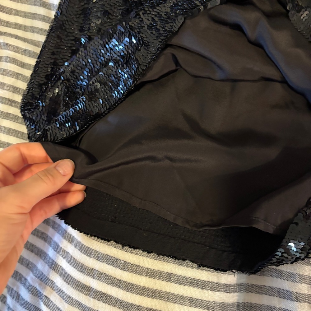 Arden B. Silk and sequin black mini dress - Picture 6 of 9